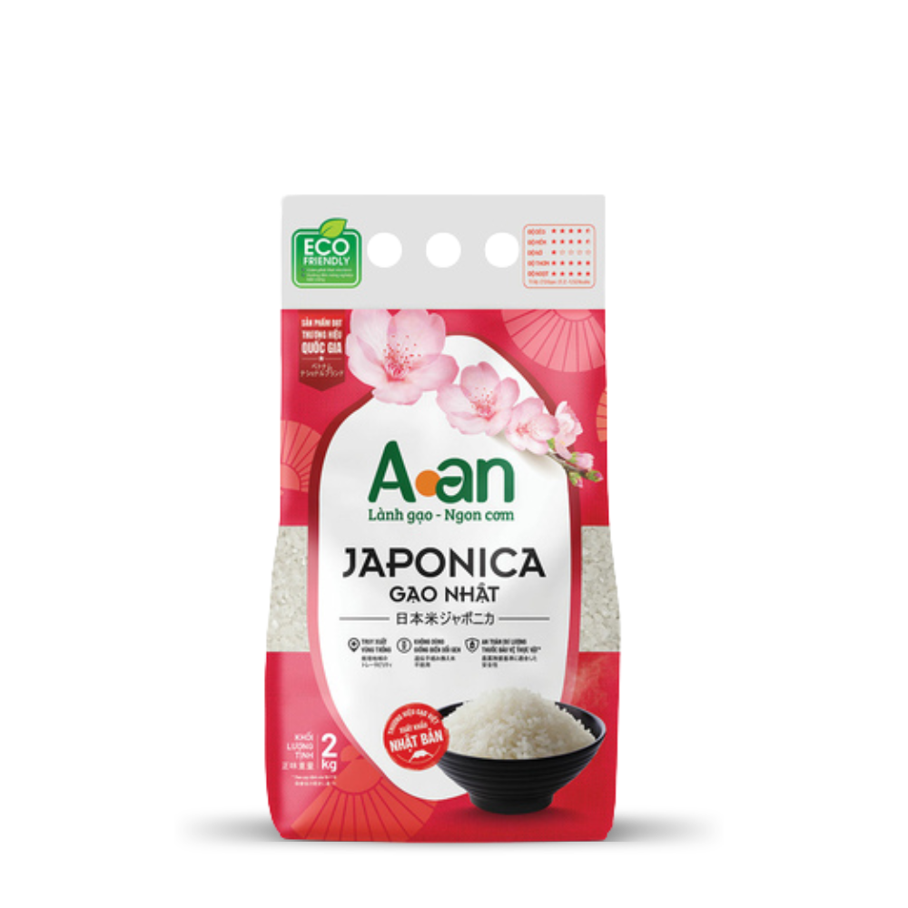 Gạo sạch Aan Japonica túi 2Kg